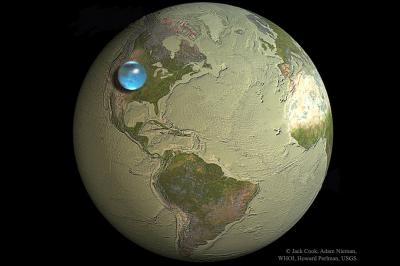 همه آب روی سطح زمین