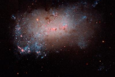 نمای نزدیک از یک کهکشان کوچک NGC 4449