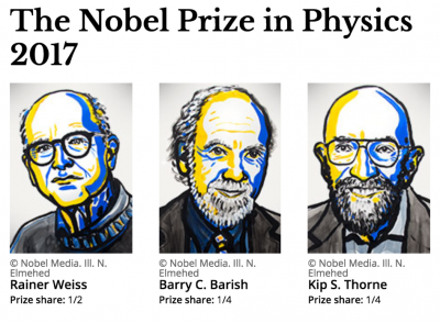 نوبل فیزیک ۲۰۱۷: برای دانشمندان آشکارساز امواج گرانشی