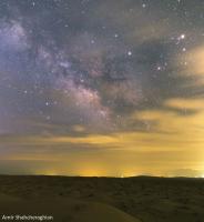 طلوع کهکشان راه شیری در کویر ابوزیدآباد