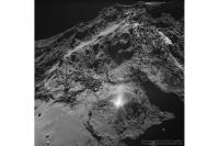 فواره گرد و غبار از دنباله دار 67P
